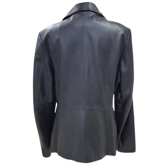 R&O Reilly Olmes leather jacket women's size XL black soft leather zip closure - Picture 2 of 16